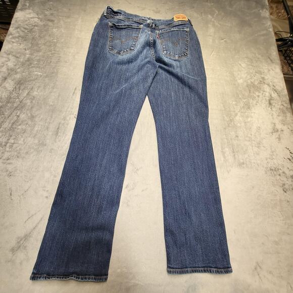 Levis 505 Jeans Womens 12 Blue Straight Leg Stretch Denim Classic 5-Pocket - Picture 10 of 11